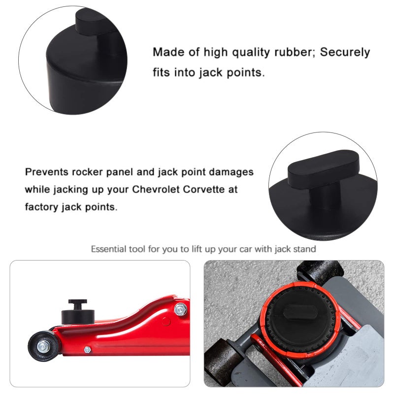 DEDC Jack Pads Compatible with Corvette - 4Pcs, Non-Slip Rubber Pucks Design to Safe Lifting of C5 C6 C7 C8 GS Models, Essential Garage Accessories for Corvette Owners - Image 4